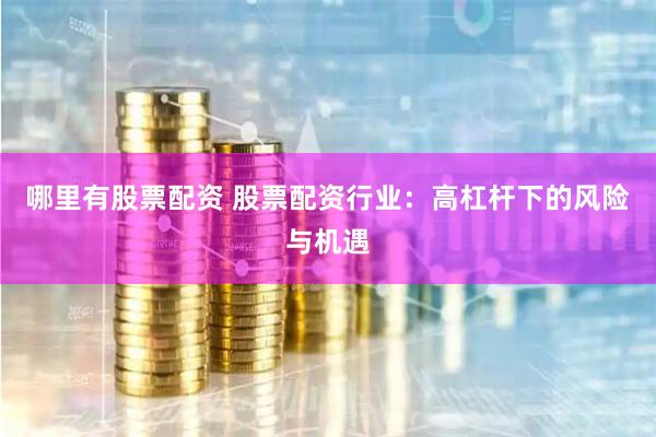 哪里有股票配资 股票配资行业：高杠杆下的风险与机遇